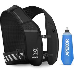 Running Phone Holder Vest with Running Water Bottle | Reflective Running Vest with 5 Pockets | Adjustable Waist and Chest Band | Waterproof | Lightweight | Running Vest for Men and Women