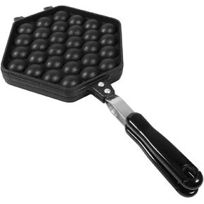 Bubble Waffle Maker, Aluminum Alloy Non-stick Hong Kong Egg Waffler Griddle Egg Bubble Cake Baking Plate Using for Home