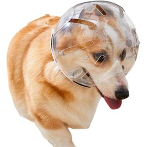 Dog Muzzle, Pet Hood for Dogs Cats Anti-bite Pet Helmet Adjustable Breathable Prevent Biting