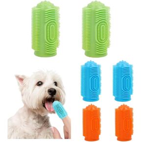 （6Pack） Dog Toothbrush Finger Toothbrush Dog Tooth Brushing Kit Dog Finger Toothbrush for Dog Teeth Cleaning&Dog Dental Care Dog Tooth Brush Dog Toothbrush Kit Pet Toothbrush