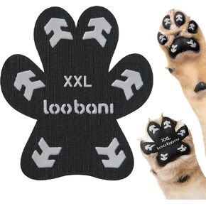 LOOBANI Anti Slip Dog Paw Grips Traction Pads,Dog Paw Stickers Help Dogs Walk on Hardwood Floor,Essentials for Senior Dogs,Resistant Dog Shoes Booties Socks Replacemen,Black 48pcs,L for 21-40lbs