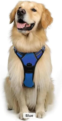TiMT No-Pull Dog Harness, Adjustable Padded Vest, Soft, Comfy & Breathable for Easy Walking and Control, 2 Front & Back Leash Clips Reflective No Choke pet Harness Large & XL Dogs - Purple, XL in Saudi Arabia