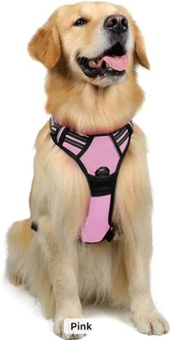 TiMT No-Pull Dog Harness, Adjustable Padded Vest, Soft, Comfy & Breathable for Easy Walking and Control, 2 Front & Back Leash Clips Reflective No Choke pet Harness Large & XL Dogs - Purple, XL in Saudi Arabia