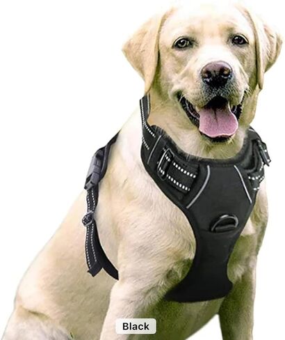 TiMT No-Pull Dog Harness, Adjustable Padded Vest, Soft, Comfy & Breathable for Easy Walking and Control, 2 Front & Back Leash Clips Reflective No Choke pet Harness Large & XL Dogs - Purple, XL in Saudi Arabia