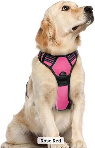 TiMT No-Pull Dog Harness, Adjustable Padded Vest, Soft, Comfy & Breathable for Easy Walking and Control, 2 Front & Back Leash Clips Reflective No Choke pet Harness Large & XL Dogs - Purple, XL in Saudi Arabia