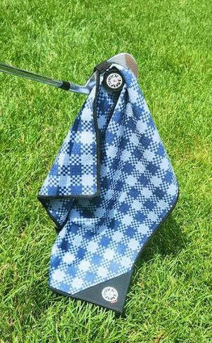 Magnetic 6-in-1 Multi Tool Golf Towel - Magnetic Towel - Ball Marker - Silicone Brush - Groove Cleaner - Bottle Opener - Bag Clip - Microfiber Waffle Design - Men's and Women's Golf - Golf Gifts in Saudi Arabia
