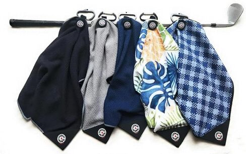 Magnetic 6-in-1 Multi Tool Golf Towel - Magnetic Towel - Ball Marker - Silicone Brush - Groove Cleaner - Bottle Opener - Bag Clip - Microfiber Waffle Design - Men's and Women's Golf - Golf Gifts in Saudi Arabia