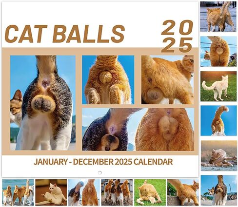 Gag Gifts - 2025 Wall Calendar, White Elephants Natures's Butts, 2025 Calendar with Thick Paper, 8.5" x 11", Jan.2025 - Dec.2025, 12 Monthly Calendar Planner, Wall Calendar 2025, Funny Calendar for Family, Friends in Saudi Arabia