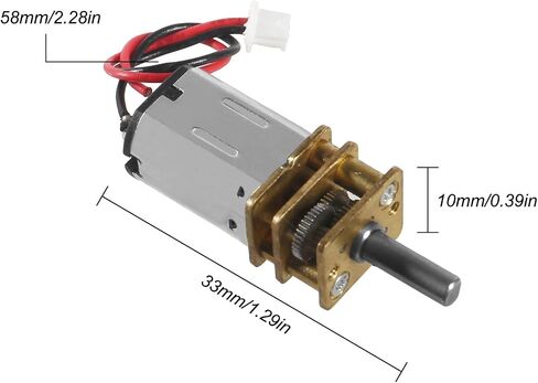 4pcs DC 3V-6V Mini N20 Gear Motor Slow Speed Full Metal Gearbox with Terminal for Smart Car DIY RC Toys in Saudi Arabia