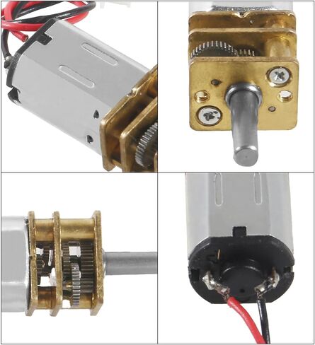 4pcs DC 3V-6V Mini N20 Gear Motor Slow Speed Full Metal Gearbox with Terminal for Smart Car DIY RC Toys in Saudi Arabia
