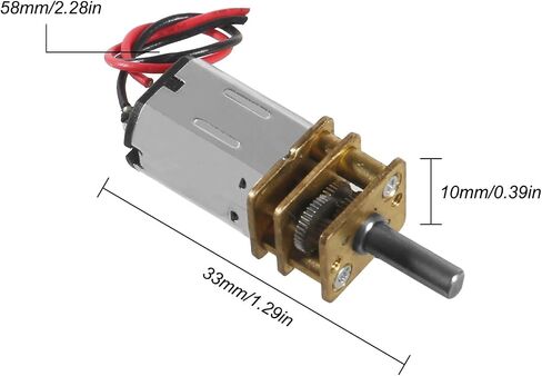 4pcs DC 3V-6V Mini N20 Gear Motor Slow Speed Full Metal Gearbox with Terminal for Smart Car DIY RC Toys in Saudi Arabia