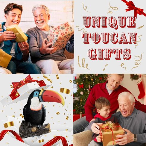Toucan Tree Hugger Tree Decor Hanging Garden Statue 11.4 Inches High Multicolor Resin Tropical Animal Lawn Exotic Bird Sculpture Tree Decoration for Lawn Porch Yard Patio (Style2) in Saudi Arabia