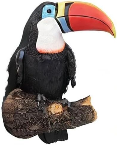 Toucan Tree Hugger Tree Decor Hanging Garden Statue 11.4 Inches High Multicolor Resin Tropical Animal Lawn Exotic Bird Sculpture Tree Decoration for Lawn Porch Yard Patio (Style2) in Saudi Arabia