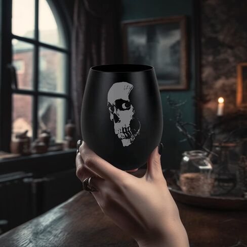 Halloween Gifts, Evil Dead Black Stemless Wine Glass, Halloween Mug, Perfect for Horror Movie Fans in Kuwait