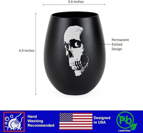 Halloween Gifts, Evil Dead Black Stemless Wine Glass, Halloween Mug, Perfect for Horror Movie Fans in Kuwait