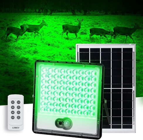 Solar Flood Light Green, Hog Lights for Night Hunting, Waterproof 67 10000LM Hunting Light Solar Powered, with Remote Control, Motion Activated Feeder Green Light for Hunting Hogs Deer Coyote Fish in Saudi Arabia