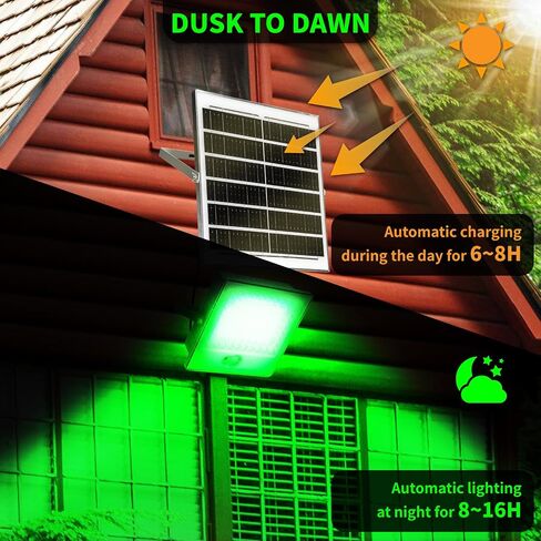 Solar Flood Light Green, Hog Lights for Night Hunting, Waterproof 67 10000LM Hunting Light Solar Powered, with Remote Control, Motion Activated Feeder Green Light for Hunting Hogs Deer Coyote Fish in Saudi Arabia