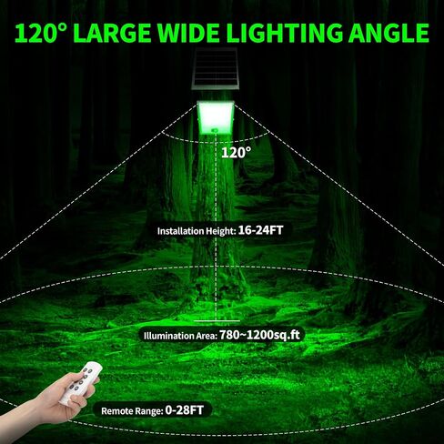Solar Flood Light Green, Hog Lights for Night Hunting, Waterproof 67 10000LM Hunting Light Solar Powered, with Remote Control, Motion Activated Feeder Green Light for Hunting Hogs Deer Coyote Fish in Saudi Arabia