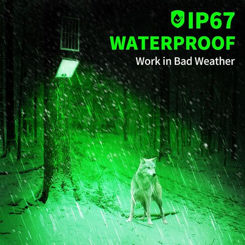Solar Flood Light Green, Hog Lights for Night Hunting, Waterproof 67 10000LM Hunting Light Solar Powered, with Remote Control, Motion Activated Feeder Green Light for Hunting Hogs Deer Coyote Fish in Saudi Arabia
