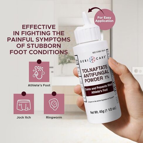 Tolnaftate Antifungal Powder 1% by Geri-Care | Athlete's Foot Care | 45g Bottle in Saudi Arabia