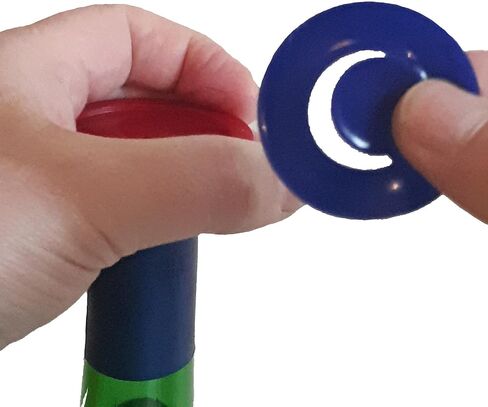 Conic Multi-Color Wine Stopper – Traditional Fit with Portable Valve, Stable Seal (yellow/black) in Saudi Arabia