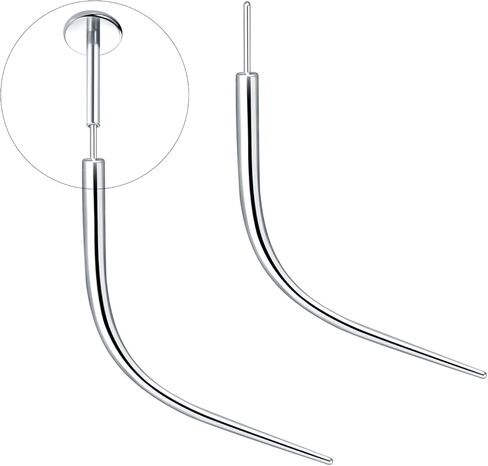 Oveta منحني ثقب تفتق G23 التيتانيوم دفع في تفتق 20G دبوس الإدراج لأداة المجوهرات بدون خيوط in Kuwait