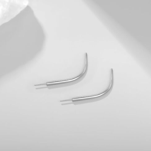 Oveta منحني ثقب تفتق G23 التيتانيوم دفع في تفتق 20G دبوس الإدراج لأداة المجوهرات بدون خيوط in Kuwait