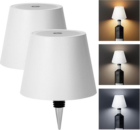 Wireless bottle lamp portable led lamp waterproof for Restaurant Bedroom Bar 3Color Stepless dimming Rechargeable Touch Wine for Any Liquor Bottle wine lights (Bacardi/Jack Daniel’s/Chivas) (BLACK) in Saudi Arabia