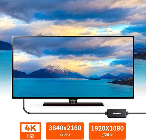 BolAAzuL HDMI to DisplayPort Cable 4K@60Hz Black, Unidirectional HDMI Source to Display Port Monitor Cable USB Powered, HDMI Male Input to DP Male Output Converter Adapter Cord for PS5, PS4 Pro in Kuwait