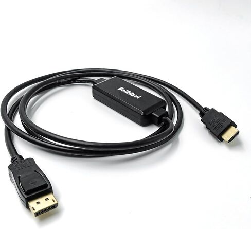 BolAAzuL HDMI to DisplayPort Cable 4K@60Hz Black, Unidirectional HDMI Source to Display Port Monitor Cable USB Powered, HDMI Male Input to DP Male Output Converter Adapter Cord for PS5, PS4 Pro in Kuwait