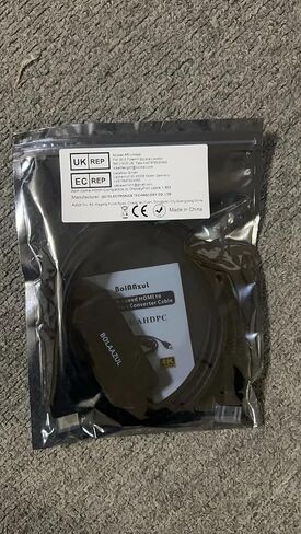 BolAAzuL HDMI to DisplayPort Cable 4K@60Hz Black, Unidirectional HDMI Source to Display Port Monitor Cable USB Powered, HDMI Male Input to DP Male Output Converter Adapter Cord for PS5, PS4 Pro in Kuwait