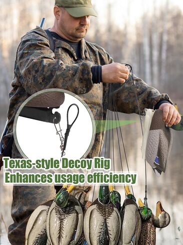 48in 4oz/6oz Duck Decoys Weights - Anti-Tangle Steel Cable Texas-Rig Waterfowl Hunting Gear Anchor Rigging Line Accessories - 12 Pack in Kuwait