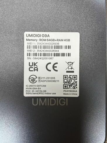 هاتف UMIDIGI G9A الخلوي، هاتف Android 14 Go غير مقفل، 8 جيجابايت + 64 جيجابايت/TF 1 تيرابايت، ثماني النواة، بطاقة SIM مزدوجة 4G، مقبس سماعة رأس 3.5 ملم، 6.75 بوصة HD + شاشة AI Face فتح هاتف Android، 5000 مللي أمبير، نظام تحديد المواقع (أسود) in Saudi Arabia