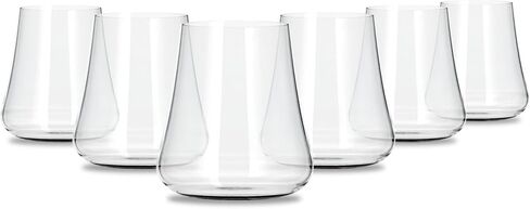 Gabriel-Glas Stemless Crystal Wine Glasses, Set of 6 - Premium, Universal Drinking Glass for Wine, Beer, Whiskey, and Cocktails - Dishwasher Safe, Lead-Free, 470 ml in Saudi Arabia