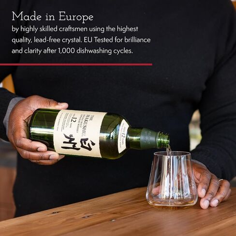 Gabriel-Glas Stemless Crystal Wine Glasses, Set of 6 - Premium, Universal Drinking Glass for Wine, Beer, Whiskey, and Cocktails - Dishwasher Safe, Lead-Free, 470 ml in Saudi Arabia