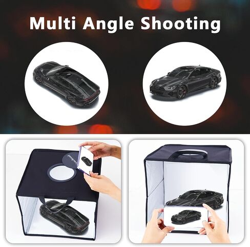 Photo Studio Light Box, 12"x12" Professional Dimmable Shooting Tent Kit with 120 LEDs Lights & 6 Kinds Double-Sided Color Backgrounds for Product Photography in Saudi Arabia