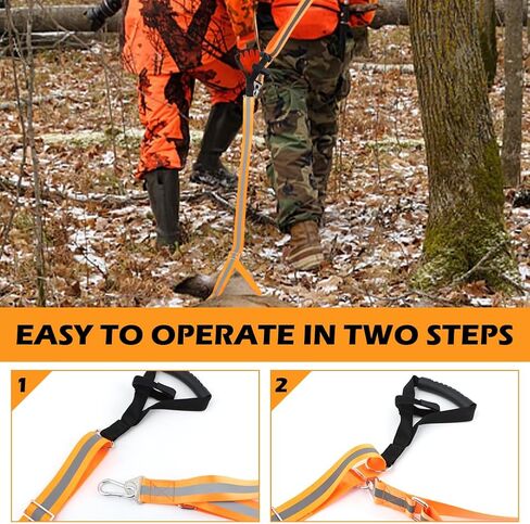 Kakalote Deer Drag Harness Hunting Gear, Heavy Duty Deer Drags Rope Deer Pulling Harness with Adjustable Shoulder Strap & Non-Slip Handle, Deer Hunting Accessories for Deer Hunters in Saudi Arabia
