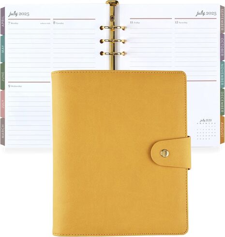 Erin Condren A5 Weekly Life Planner Ring Agenda (Jan 2025 - Dec 2025) | 12-Month Planner with Monthly Calendar | 6-Ring Refillable | Wisteria Cover, Bold Blooms Interior | Compact Vertical Layout in Saudi Arabia