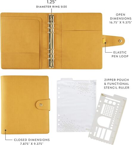 Erin Condren A5 Weekly Life Planner Ring Agenda (Jan 2025 - Dec 2025) | 12-Month Planner with Monthly Calendar | 6-Ring Refillable | Wisteria Cover, Bold Blooms Interior | Compact Vertical Layout in Saudi Arabia