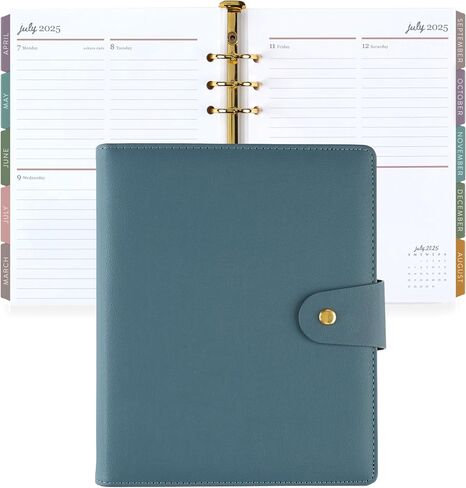 Erin Condren A5 Weekly Life Planner Ring Agenda (Jan 2025 - Dec 2025) | 12-Month Planner with Monthly Calendar | 6-Ring Refillable | Wisteria Cover, Bold Blooms Interior | Compact Vertical Layout in Saudi Arabia