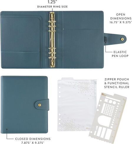 Erin Condren A5 Weekly Life Planner Ring Agenda (Jan 2025 - Dec 2025) | 12-Month Planner with Monthly Calendar | 6-Ring Refillable | Wisteria Cover, Bold Blooms Interior | Compact Vertical Layout in Saudi Arabia