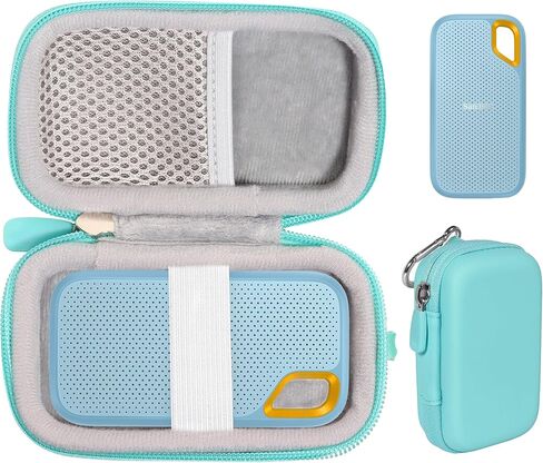 حافظة Alltravel لـ SanDisk 1 تيرابايت، 2 تيرابايت، 4 تيرابايت Extreme Portable SSD - ما يصل إلى 1050 ميجابايت / ثانية وSanDisk 1 تيرابايت SSD محمول - ما يصل إلى 800 ميجابايت / ثانية (أسود) in Kuwait