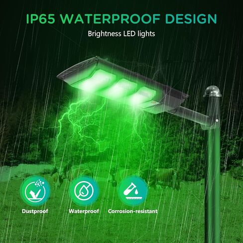 أضواء الخنزير للصيد الليلي، ضوء Zuomeng الشمسي الأخضر، ضوء تغذية منشط بالحركة مع إنذار عن بعد بطول 300 قدم، إضاءة لاسلكية خارجية للخنزير والغزلان in Kuwait