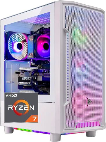 Skytech Archangel Gaming PC Desktop, Ryzen 5 5500 3.6 GHz (4.2GHz Turbo Boost), NVIDIA RTX 3050 8GB GDDR6, 500GB SSD, 16GB DDR4 RAM 3200, 650W Gold PSU, Wi-Fi, Win 11 Home in Saudi Arabia