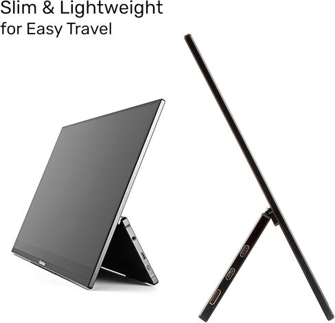 SideTrak Solo Pro 15.8" Portable Monitor - FHD 1080P LED Anti-Glare IPS Screen, Dual Display, for Mac, PC, Chrome Laptops, Game Consoles, USB or Mini HDMI Power, Double DisplayPort, Speakers, and HDR in Kuwait