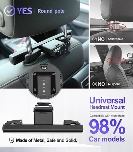 14 inch 4K Android 11 Portable Car TV Headrest Monitor Tablet for Back seat, Support Phone Wireless mirroring Touch Screen,with HDMI/Bluetooth/WiFi/USB/FM/AV in/Car Video Player (2G+32G (1*PC)) in Saudi Arabia