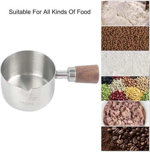 Stainless Steel 1 Cup Dog Cat Food Measuring Scoop for Dry and Wet Food, Accurate Measurement for Rice, Flour, Grain in Saudi Arabia
