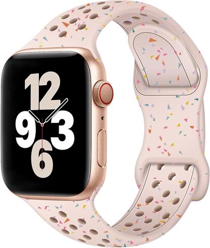 سوار رياضي متوافق مع سوار ساعة Apple 38 مم 40 مم 41 مم 42 مم (S10) للنساء والرجال، بلاستيك معاد تدويره - حزام سيليكون ناعم مسامي لسلسلة iWatch 10 SE 9 8 7 6 5 4 3 2 1 in Kuwait