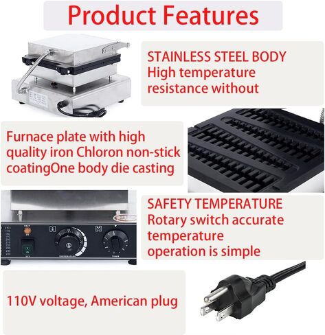 Christmas Tree Waffle Maker Mini | Waffle Stick Maker | Hotdog Waffle Maker | Non-Stick Teflon Coating,110V 50-300℃/122-572℉ Adjustable in Saudi Arabia