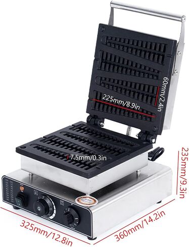 Christmas Tree Waffle Maker Mini | Waffle Stick Maker | Hotdog Waffle Maker | Non-Stick Teflon Coating,110V 50-300℃/122-572℉ Adjustable in Saudi Arabia
